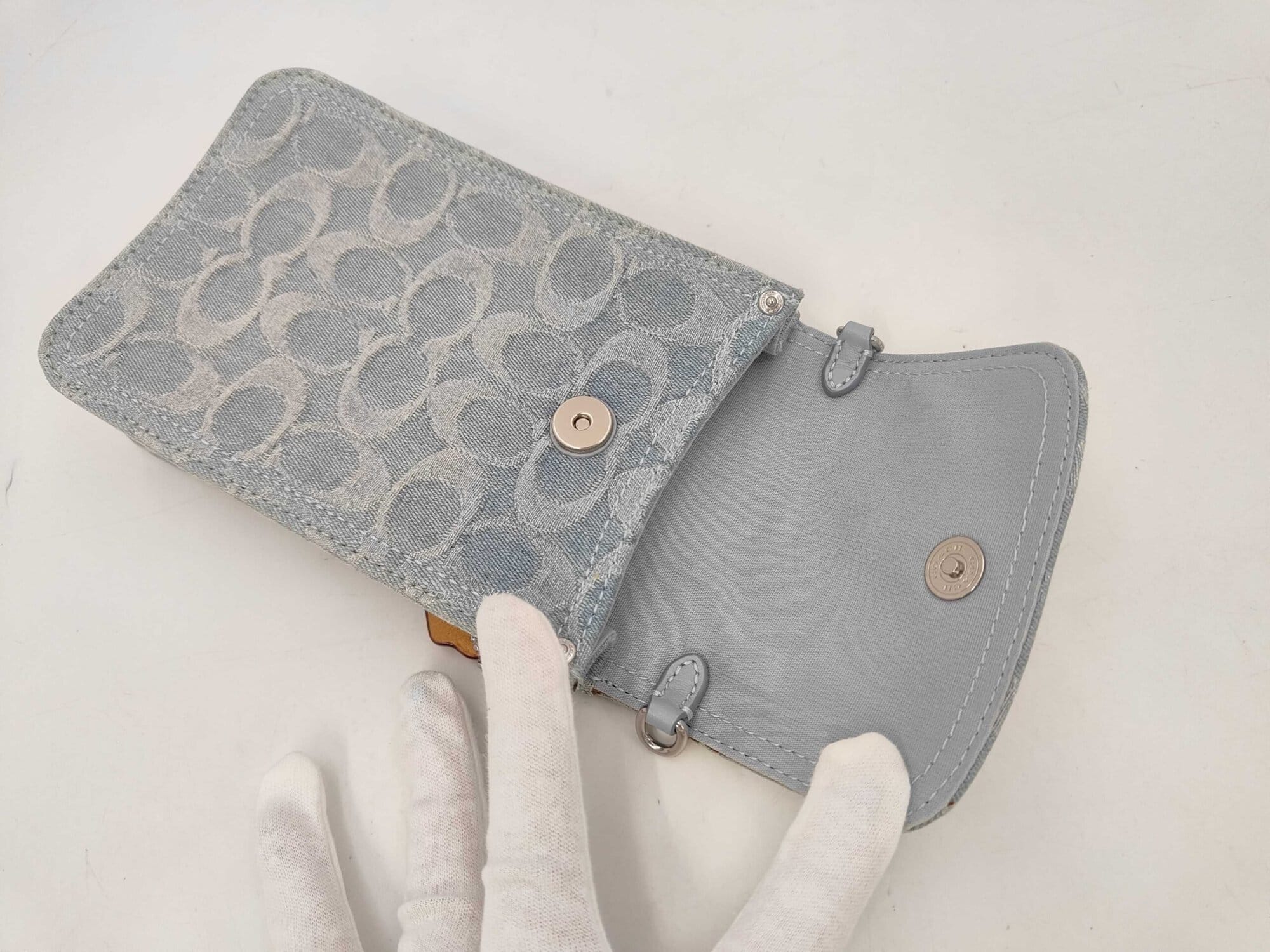 Coach Phone Crossbody in Signature Denim - Image 6