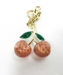 Coach Glitter Resin Cherry Bag Charm Keychain - Image 2
