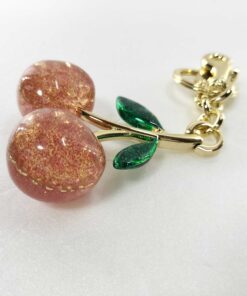 Coach Glitter Resin Cherry Bag Charm Keychain - Image 3