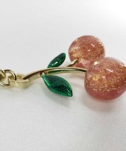 Coach Glitter Resin Cherry Bag Charm Keychain - Image 4