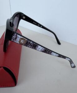 Guess GU00113 Square Cat-Eye Sunglasses – Shiny Black with Gradient Smoke Lenses - Image 2