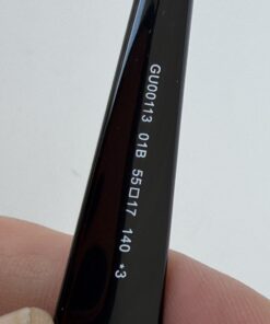 Guess GU00113 Square Cat-Eye Sunglasses – Shiny Black with Gradient Smoke Lenses - Image 3