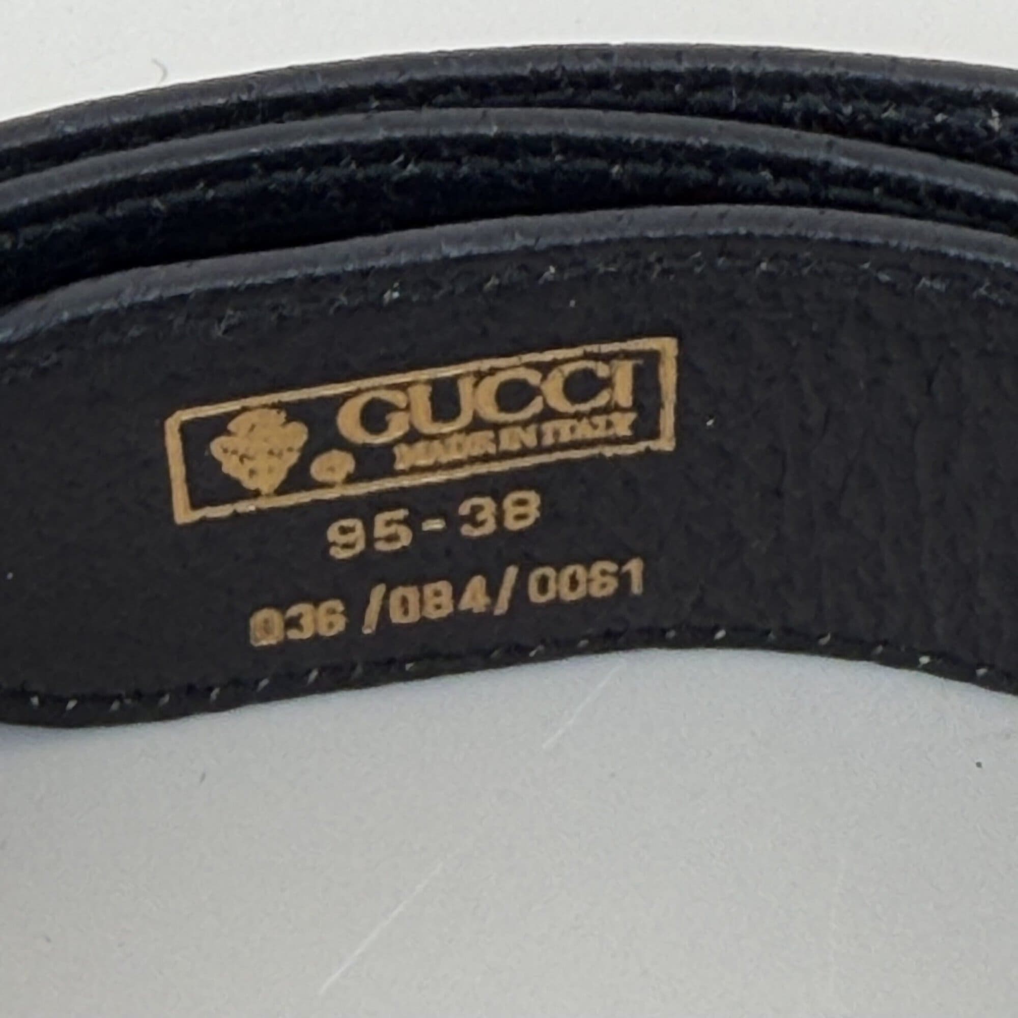 Gucci Interlocking G Oval Two-Tone Buckle Web Canvas Belt – 95/38 image 2