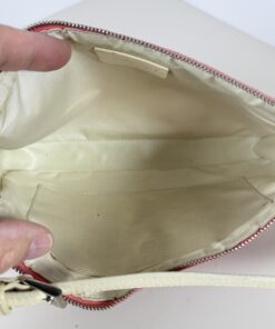 BVLGARI Pink Logomania Canvas Pochette Baguette Bag - Image 8