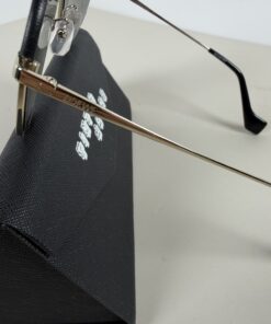 Alternative view of LOEWE LW40017U Geometric Metal Aviator Sunglasses with Grey Gradient Lenses