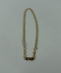GIVENCHY Vintage Gold-Tone G-Logo Clasp Gucchi / Grotto Link Chain Necklace - Image 2