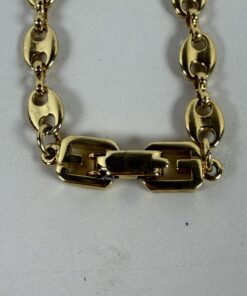 GIVENCHY Vintage Gold-Tone G-Logo Clasp Gucchi / Grotto Link Chain Necklace - Image 3