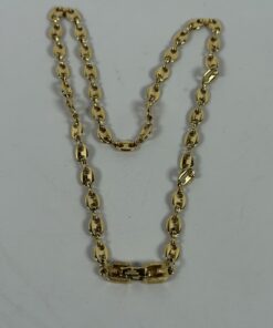 GIVENCHY Vintage Gold-Tone G-Logo Clasp Gucchi / Grotto Link Chain Necklace