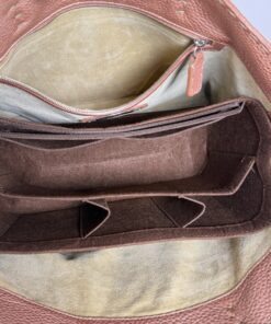 Fendi Metallic Pink Selleria Cuoio Romano Leather Shopping Roll Tote Bag - Image 7