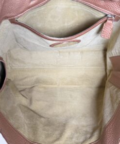 Fendi Metallic Pink Selleria Cuoio Romano Leather Shopping Roll Tote Bag - Image 8