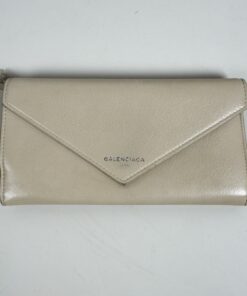 Balenciaga Papier Zaha Smooth Calfskin Envelope Continental Long Wallet