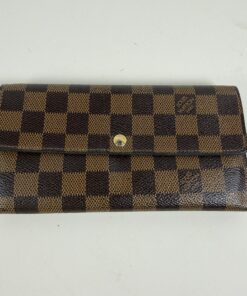 Louis Vuitton Damier Ebene Sarah Continental Long Wallet