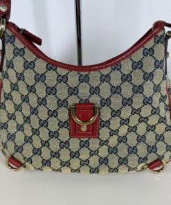 Gucci Small Abbey D-Ring GG Canvas Shoulder Hobo Bag