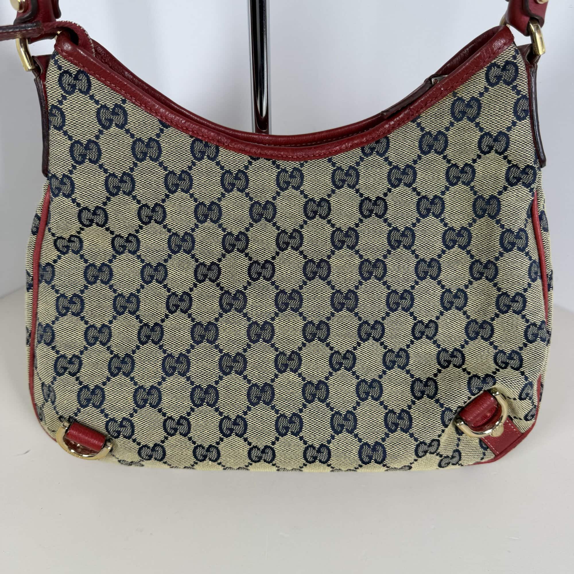 Gucci Small Abbey D-Ring GG Canvas Shoulder Hobo Bag - Image 3