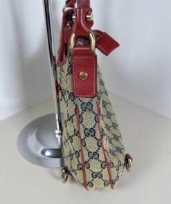 Gucci Small Abbey D-Ring GG Canvas Shoulder Hobo Bag - Image 4