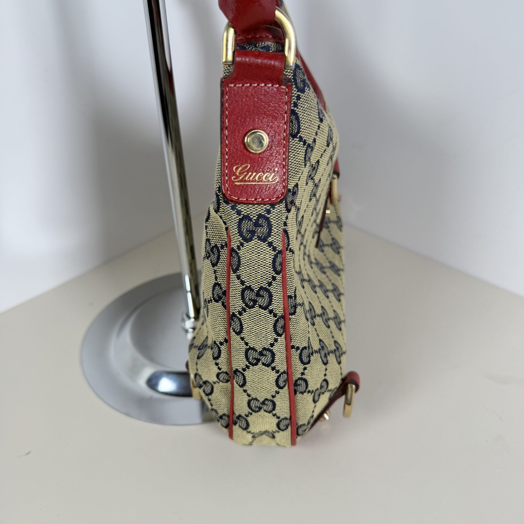 Gucci Small Abbey D-Ring GG Canvas Shoulder Hobo Bag - Image 5