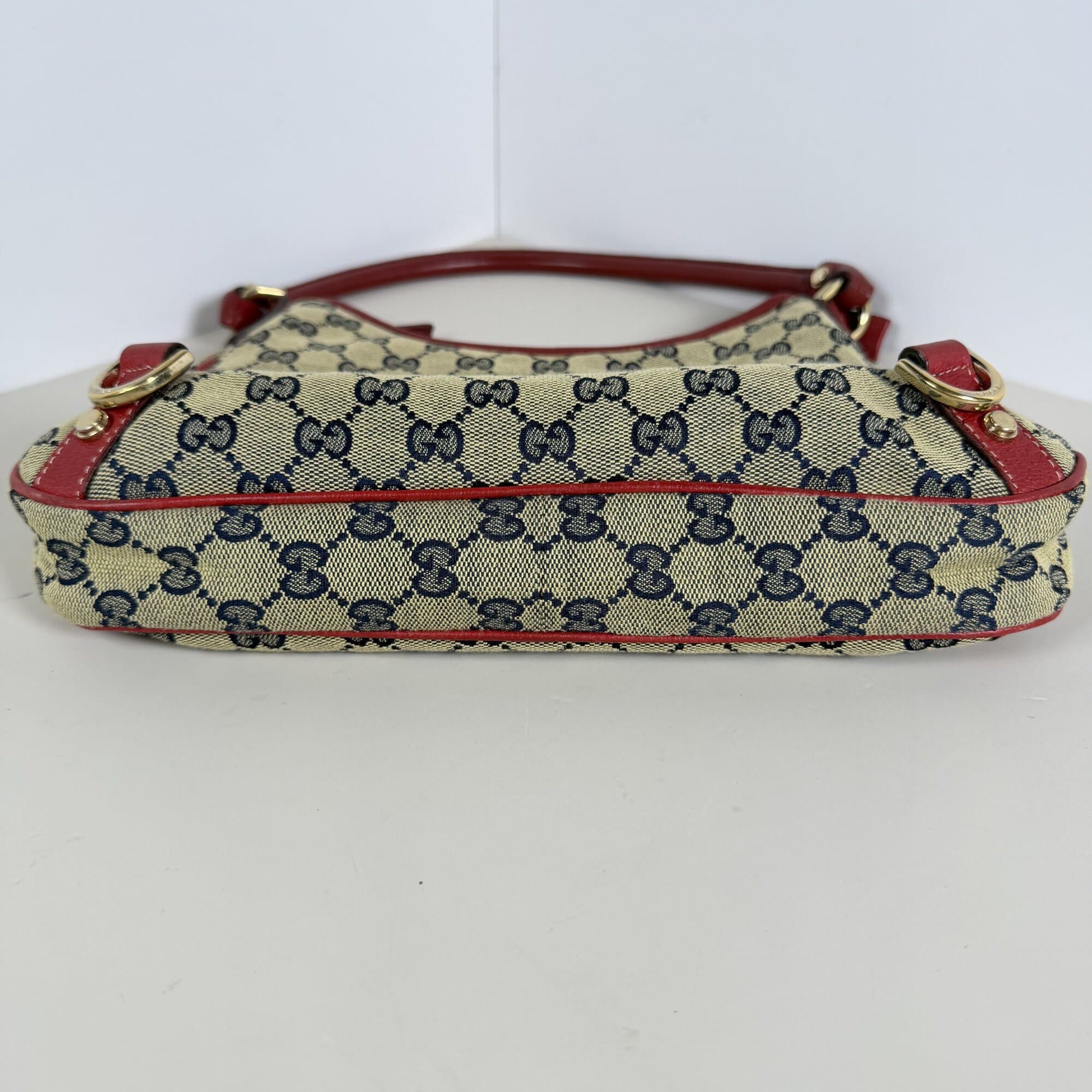 Gucci Small Abbey D-Ring GG Canvas Shoulder Hobo Bag - Image 6