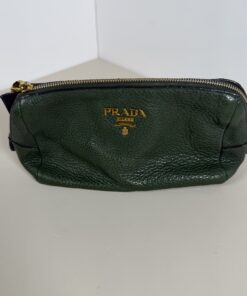 Prada Vitello Phenix Grained Leather Cosmetic Pouch