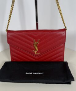 Saint Laurent Cassandre Matelassé Large Wallet-on-Chain (WOC) Bag