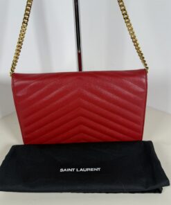 Saint Laurent Cassandre Matelassé Large Wallet-on-Chain (WOC) Bag