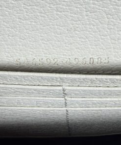Gucci White Leather Web Ophidia Continental Chain Wallet - Image 6