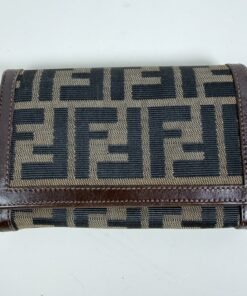 Fendi Zucca Canvas Continental Flap Wallet