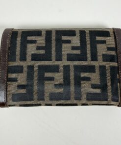 Vintage Fendi Zucca Canvas Continental Flap Wallet