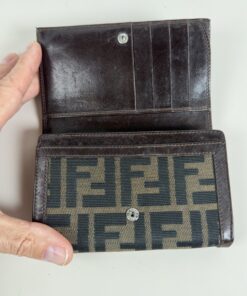 Fendi Zucca Canvas Continental Flap Wallet - Image 3