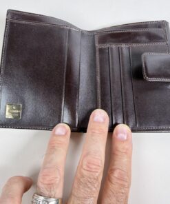 Fendi Zucca Canvas & Brown Leather French Wallet - Image 3