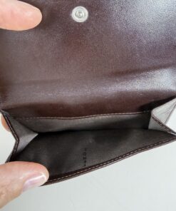 Fendi Zucca Canvas & Brown Leather French Wallet - Image 6