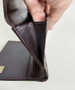 Fendi Zucca Canvas & Brown Leather French Wallet - Image 8