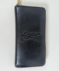 Yves Saint Laurent Rive Gauche Embossed YSL Zip Around Wallet - Image 2