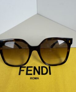 Fendi Oversized Square Tortoiseshell Sunglasses
