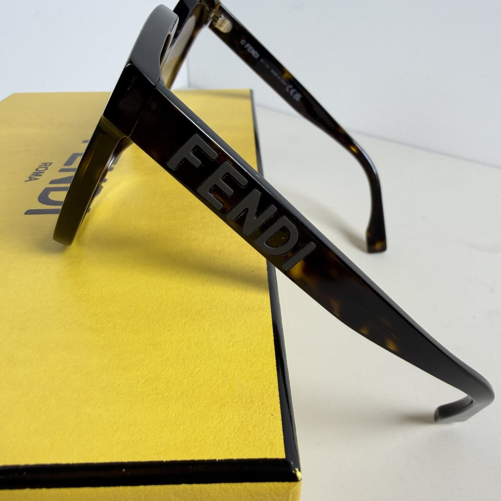 Fendi Oversized Square Tortoiseshell Sunglasses - Image 3