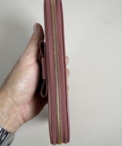 Prada Saffiano Fiocco Bow Zip Around Continental Wallet - Image 5