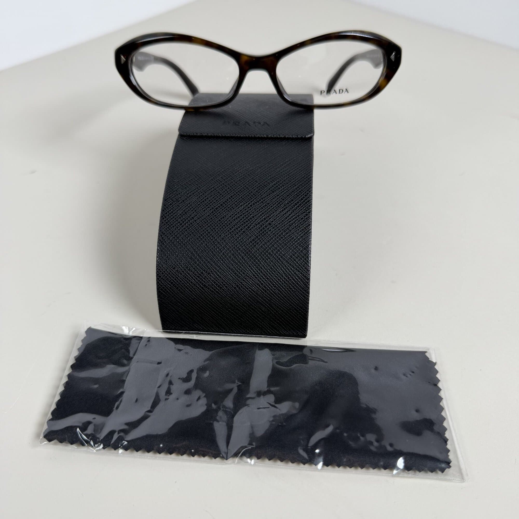 Prada VPR 03M Havana Tortoiseshell Cat-Eye Eyeglass Frames image 2