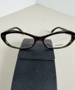 Prada VPR 03M Havana Tortoiseshell Cat-Eye Eyeglass Frames