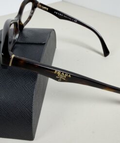 Prada VPR 03M Havana Tortoiseshell Cat-Eye Eyeglass Frames - Image 3