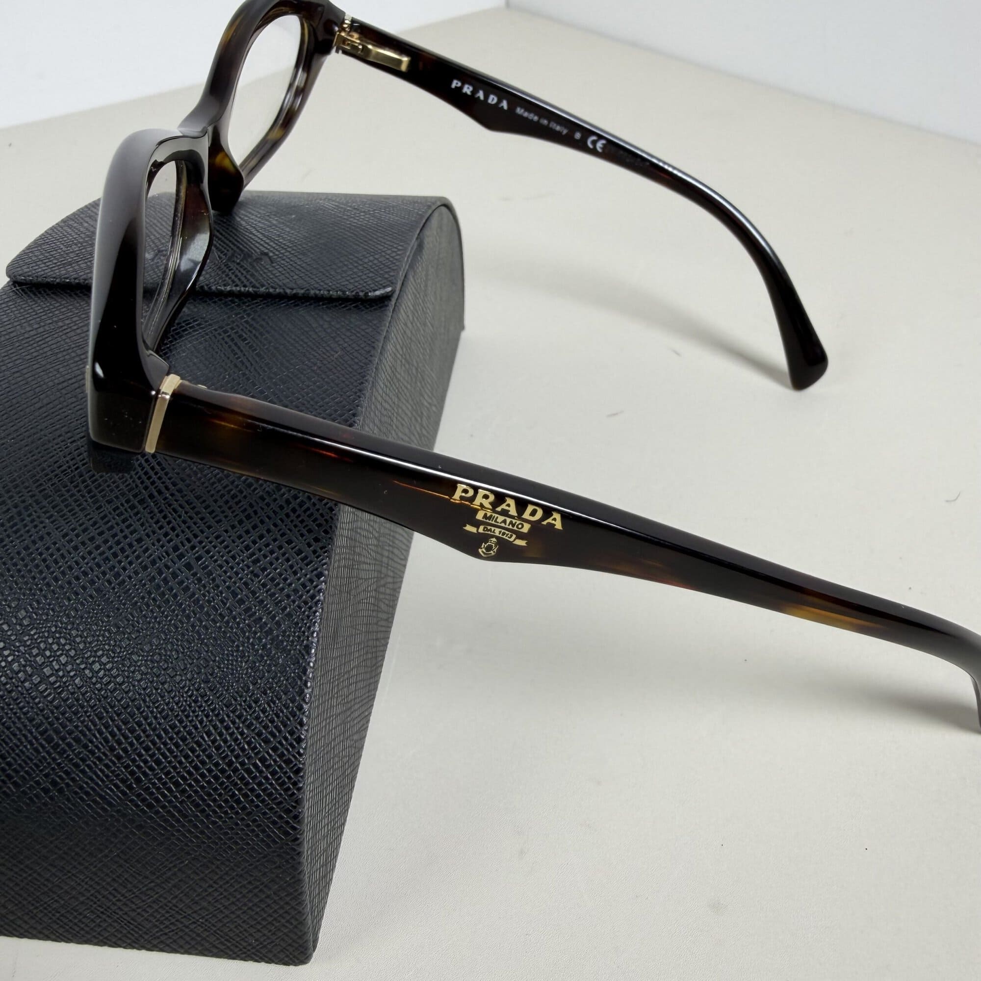 Prada VPR 03M Havana Tortoiseshell Cat-Eye Eyeglass Frames image 3