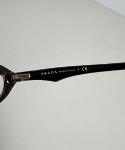 Prada VPR 03M Havana Tortoiseshell Cat-Eye Eyeglass Frames - Image 5