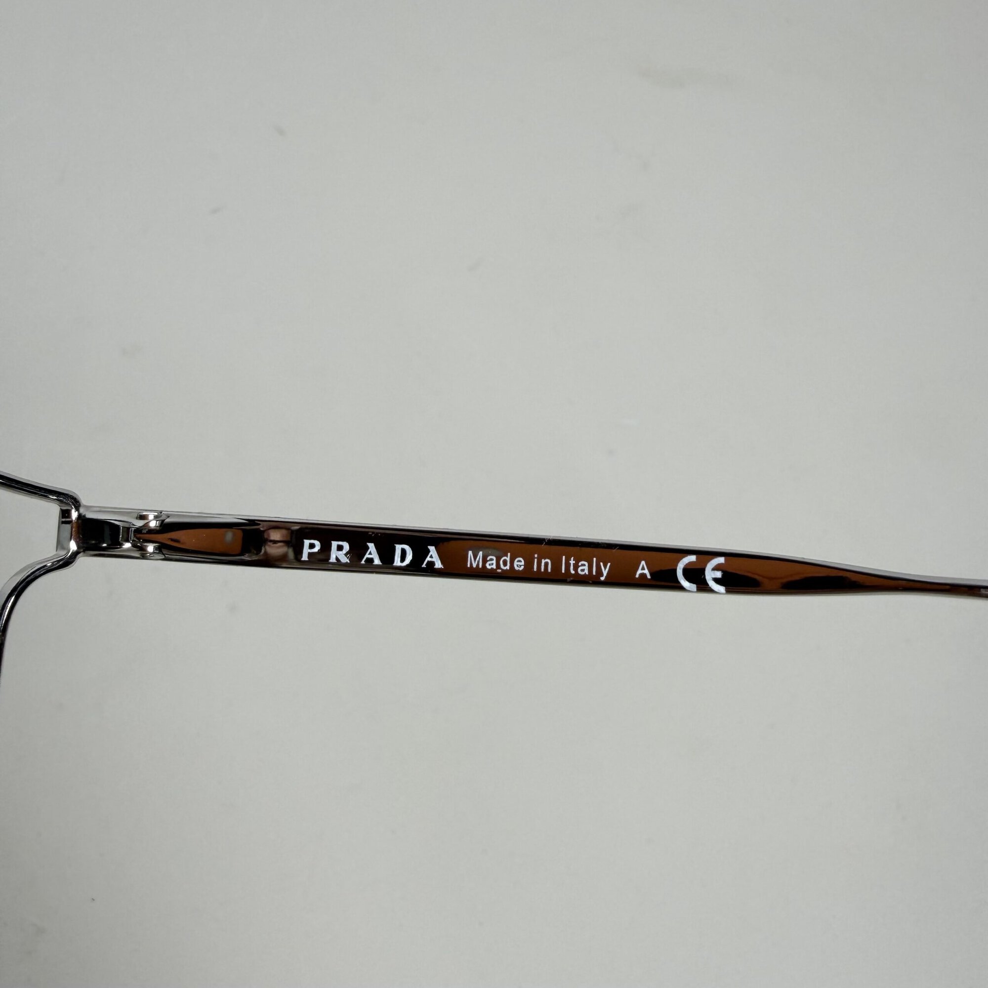 Prada SPR 53S Cinema Silver Round Sunglasses - Image 5