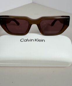 Calvin Klein CK24500S Translucent Brown Rectangular Sunglasses