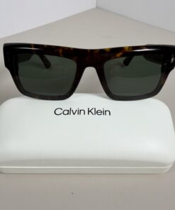 Calvin Klein CK23504S Oversized Flat-Top Tortoiseshell Sunglasses