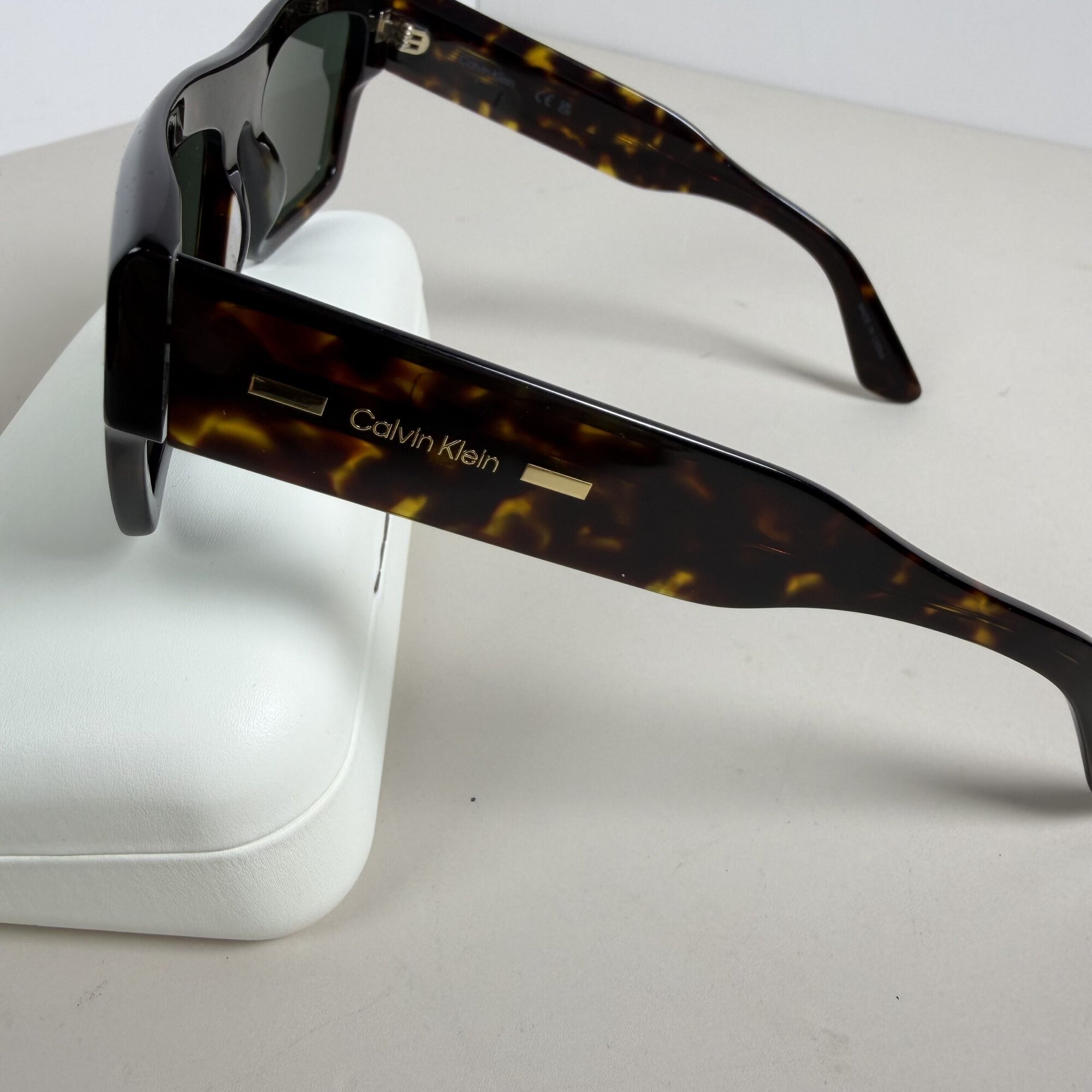 Calvin Klein CK23504S Oversized Flat-Top Tortoiseshell Sunglasses