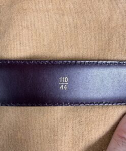 Louis Vuitton Taiga Leather Ceinture Ellipse Belt 110/44 in rugged Acajou brown Taiga leather - Image 8
