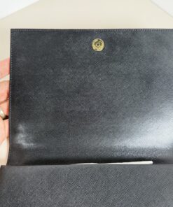 Yves Saint Laurent Sacs Bi-Color Envelope Clutch Bag, additional view 8
