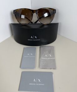 Armani Exchange AX4115S Tortoiseshell Square Sunglasses with Gradient Brown Lenses