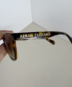Armani Exchange AX4115S Tortoiseshell Square Sunglasses with Gradient Brown Lenses - Image 3