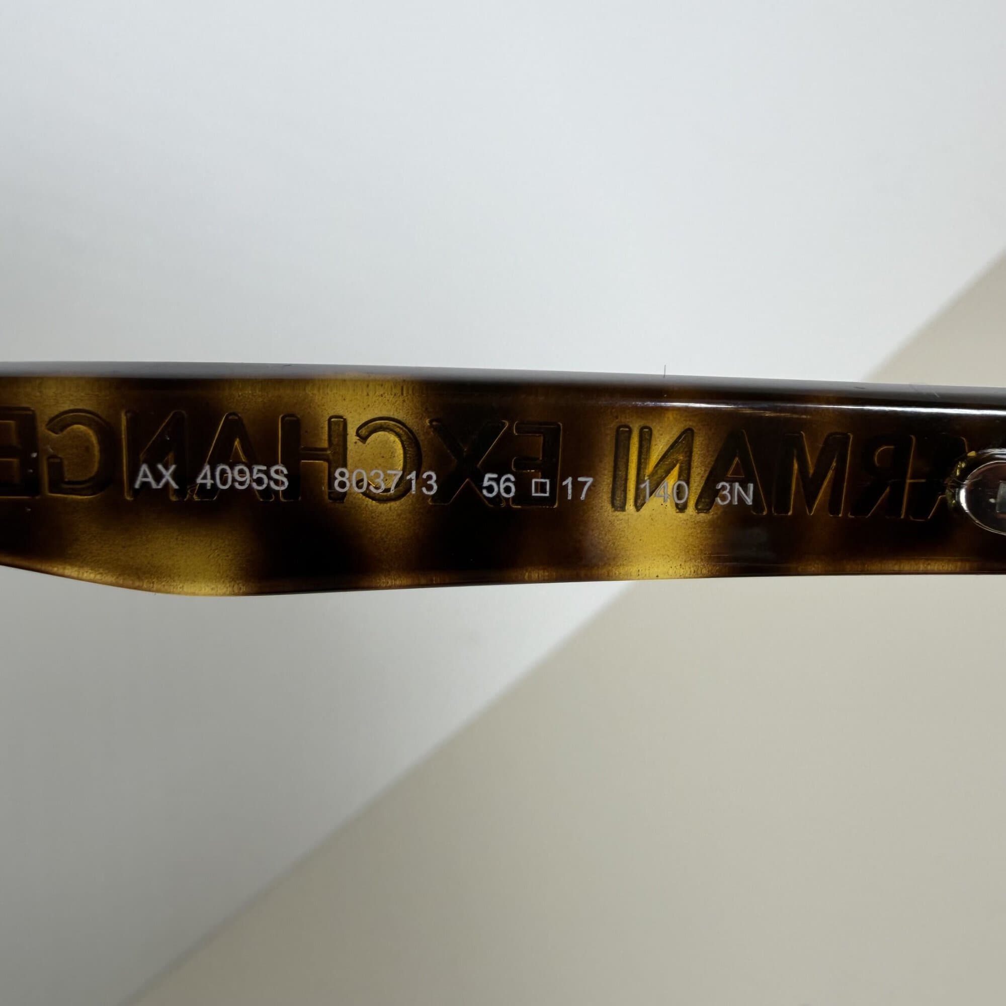 Armani Exchange AX4115S Tortoiseshell Square Sunglasses with Gradient Brown Lenses - Image 4