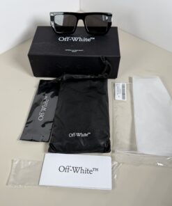 Off-White c/o Virgil Abloh Manchester OERI129 1007 Matte Black Square Sunglasses